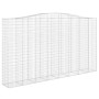 Cestas de gaviones 6 uds forma de arco hierro 400x50x220/240 cm