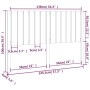 Cabecero de cama madera maciza de pino blanco 145,5x4x100 cm de vidaXL, Cabeceros y pies de cama - Ref: Foro24-818871, Precio...