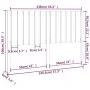 Cabecero de cama madera maciza de pino blanco 145,5x4x100 cm de vidaXL, Cabeceros y pies de cama - Ref: Foro24-818871, Precio...