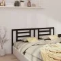 Solid black pine wood bed headboard 206x4x100 cm by vidaXL, Headboards and footboards - Ref: Foro24-818844, Price: 36,91 €, D...