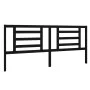 Solid black pine wood bed headboard 206x4x100 cm by vidaXL, Headboards and footboards - Ref: Foro24-818844, Price: 36,91 €, D...