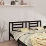 Cabecero de cama madera maciza de pino negro 206x4x100 cm de vidaXL, Cabeceros y pies de cama - Ref: Foro24-818844, Precio: 3...