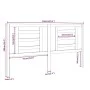 Cabecero de cama madera maciza de pino gris 166x4x100 cm de vidaXL, Cabeceros y pies de cama - Ref: Foro24-818832, Precio: 32...