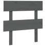 Cabecero de cama madera maciza de pino gris 93,5x3x81 cm de vidaXL, Cabeceros y pies de cama - Ref: Foro24-819052, Precio: 20...