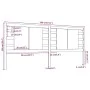 Cabecero madera maciza de pino marrón miel 186x4x100 cm de vidaXL, Cabeceros y pies de cama - Ref: Foro24-818788, Precio: 74,...