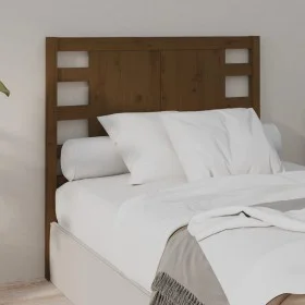 Cabecero madera maciza de pino marrón miel 81x4x100 cm de vidaXL, Cabeceros y pies de cama - Ref: Foro24-818748, Precio: 37,7...