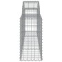 Cestas gaviones 2 uds forma de arco hierro 200x30x60/80 cm