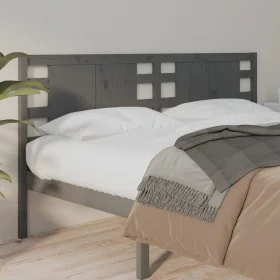 Kopfteil aus massivem grauem Kiefernholz, 206 x 4 x 100 cm von vidaXL, Kopf- und Fußteile - Ref: Foro24-818792, Preis: 49,21 ...