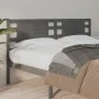 Cabecero madera maciza de pino gris 206x4x100 cm de vidaXL, Cabeceros y pies de cama - Ref: Foro24-818792, Precio: 49,21 €, D...