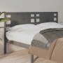 Kopfteil aus massivem grauem Kiefernholz, 206 x 4 x 100 cm von vidaXL, Kopf- und Fußteile - Ref: Foro24-818792, Preis: 49,66 ...