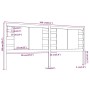 Kopfteil aus massivem grauem Kiefernholz, 206 x 4 x 100 cm von vidaXL, Kopf- und Fußteile - Ref: Foro24-818792, Preis: 49,66 ...