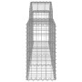 Cestas de gaviones 7 uds forma de arco hierro 200x30x60/80 cm