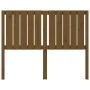 Cabecero de cama madera maciza pino marrón miel 125,5x4x100 cm de vidaXL, Cabeceros y pies de cama - Ref: Foro24-818863, Prec...