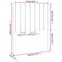 Bettkopfteil aus massivem Kiefernholz, honigbraun, 80,5 x 4 x 100 cm von vidaXL, Kopf- und Fußteile - Ref: Foro24-818848, Pre...
