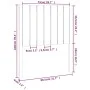 Bettkopfteil aus massivem Kiefernholz, honigbraun, 80,5 x 4 x 100 cm von vidaXL, Kopf- und Fußteile - Ref: Foro24-818848, Pre...
