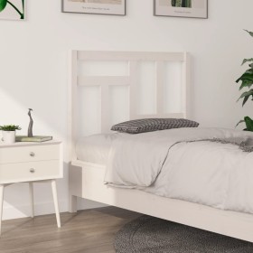 Solid white pine wood bed headboard 95.5x4x100 cm by vidaXL, Headboards and footboards - Ref: Foro24-818951, Price: 26,32 €, ...