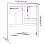 Bettkopfteil aus massivem weißem Kiefernholz, 95,5 x 4 x 100 cm von vidaXL, Kopf- und Fußteile - Ref: Foro24-818951, Preis: 2...