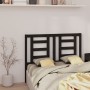 Solid black pine wood bed headboard 146x4x100 cm by vidaXL, Headboards and footboards - Ref: Foro24-818824, Price: 31,44 €, D...