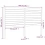 Cabecero de cama madera maciza de pino negro 156x4x100 cm de vidaXL, Cabeceros y pies de cama - Ref: Foro24-819029, Precio: 7...