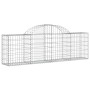 Cestas de gaviones 25 uds forma de arco hierro 200x30x60/80 cm