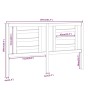 Honey brown solid pine wood bed headboard 156x4x100 cm by vidaXL, Headboards and footboards - Ref: Foro24-818828, Price: 49,6...