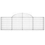 Cestas de gaviones 25 uds forma de arco hierro 200x30x60/80 cm