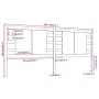 Bettkopfteil aus massivem Kiefernholz, 206 x 4 x 100 cm von vidaXL, Kopf- und Fußteile - Ref: Foro24-818790, Preis: 53,22 €, ...