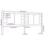 Bettkopfteil aus massivem Kiefernholz, 206 x 4 x 100 cm von vidaXL, Kopf- und Fußteile - Ref: Foro24-818790, Preis: 52,66 €, ...