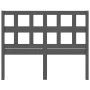 Solid gray pine wood bed headboard 155.5x4x100 cm by vidaXL, Headboards and footboards - Ref: Foro24-818927, Price: 34,56 €, ...