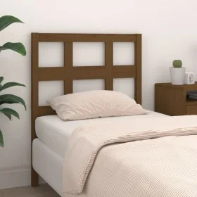 Solid pine wood bed headboard honey brown 95.5x4x100 cm by vidaXL, Headboards and footboards - Ref: Foro24-818903, Price: 23,...