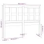Solid pine wood bed headboard 185.5x4x100 cm by vidaXL, Headboards and footboards - Ref: Foro24-818935, Price: 53,08 €, Disco...