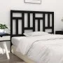 Solid black pine wood bed headboard 205.5x4x100 cm by vidaXL, Headboards and footboards - Ref: Foro24-818994, Price: 40,11 €,...