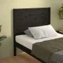 Bettkopfteil aus massivem schwarzem Kiefernholz, 81 x 4 x 100 cm von vidaXL, Kopf- und Fußteile - Ref: Foro24-818999, Preis: ...