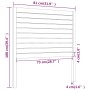 Bettkopfteil aus massivem schwarzem Kiefernholz, 81 x 4 x 100 cm von vidaXL, Kopf- und Fußteile - Ref: Foro24-818999, Preis: ...