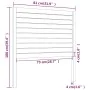 Bettkopfteil aus massivem schwarzem Kiefernholz, 81 x 4 x 100 cm von vidaXL, Kopf- und Fußteile - Ref: Foro24-818999, Preis: ...