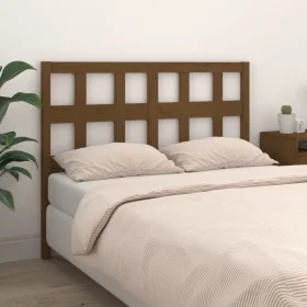Honey brown solid pine wood bed headboard 205x4x100 cm by vidaXL, Headboards and footboards - Ref: Foro24-818943, Price: 41,0...