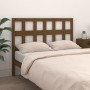 Cabecero de cama madera maciza de pino marrón miel 205x4x100 cm de vidaXL, Cabeceros y pies de cama - Ref: Foro24-818943, Pre...