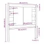 Kopfteil aus massivem, honigbraunem Kiefernholz, 96 x 4 x 100 cm von vidaXL, Kopf- und Fußteile - Ref: Foro24-818753, Preis: ...