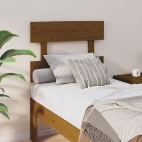 Honey brown solid pine wood bed headboard 93.5x3x81 cm by vidaXL, Headboards and footboards - Ref: Foro24-819053, Price: 20,5...