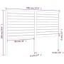 Cabecero de cama madera maciza de pino negro 146x4x100 cm de vidaXL, Cabeceros y pies de cama - Ref: Foro24-819024, Precio: 6...