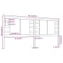 Kopfteil aus massivem Weißkiefernholz, 126 x 4 x 100 cm von vidaXL, Kopf- und Fußteile - Ref: Foro24-818761, Preis: 35,55 €, ...
