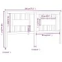 Cabecero madera maciza de pino blanco 186x4x100 cm de vidaXL, Cabeceros y pies de cama - Ref: Foro24-818686, Precio: 57,02 €,...
