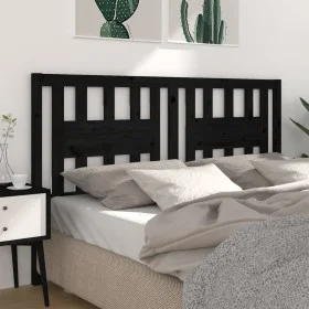 Kopfteil aus massivem schwarzem Kiefernholz, 206 x 4 x 100 cm von vidaXL, Kopf- und Fußteile - Ref: Foro24-818694, Preis: 36,...