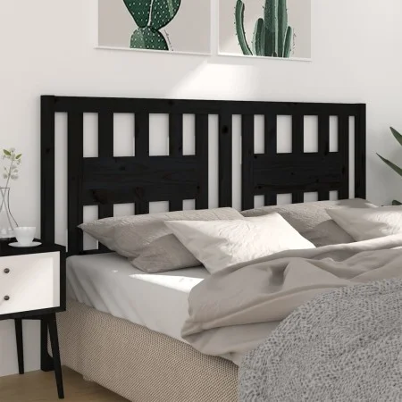 Kopfteil aus massivem schwarzem Kiefernholz, 206 x 4 x 100 cm von vidaXL, Kopf- und Fußteile - Ref: Foro24-818694, Preis: 36,...