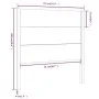 Solid honey brown pine wood headboard 81x4x100 cm by vidaXL, Headboards and footboards - Ref: Foro24-818698, Price: 50,63 €, ...
