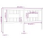 Cabecero madera maciza de pino negro 206x4x100 cm de vidaXL, Cabeceros y pies de cama - Ref: Foro24-818694, Precio: 36,91 €, ...