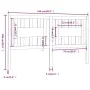 Solid gray pine wood headboard 166x4x100 cm by vidaXL, Headboards and footboards - Ref: Foro24-818682, Price: 53,86 €, Discou...