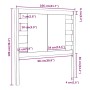 Kopfteil aus massivem grauem Kiefernholz, 106 x 4 x 100 cm von vidaXL, Kopf- und Fußteile - Ref: Foro24-818757, Preis: 57,09 ...