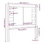 Solid gray pine wood headboard 106x4x100 cm by vidaXL, Headboards and footboards - Ref: Foro24-818757, Price: 56,19 €, Discou...