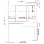 Cabecero de cama madera maciza de pino negro 95,5x4x100 cm de vidaXL, Cabeceros y pies de cama - Ref: Foro24-818904, Precio: ...